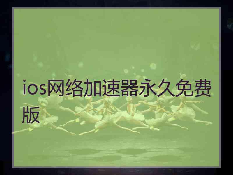 ios网络加速器永久免费版